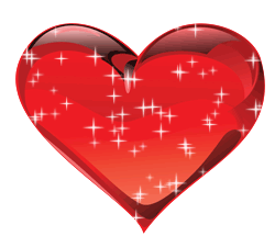 Gif animé coeur étoiles